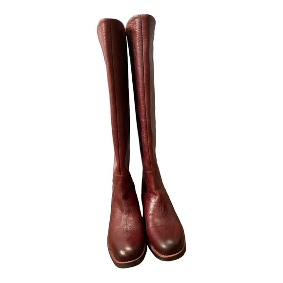 Franco Sarto Women’s Bordo Bordeaux Leather Meyer Knee High Boot Size 5M NWOT - Picture 9 of 17